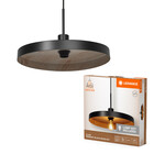 Oprawa dekoracyjna Decor Plate Pendant E27 Black Wood Decor