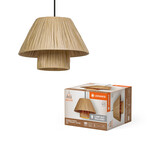 Oprawa dekoracyjna Decor Bamboo Paper Hut Pendant 280 E27 Brown