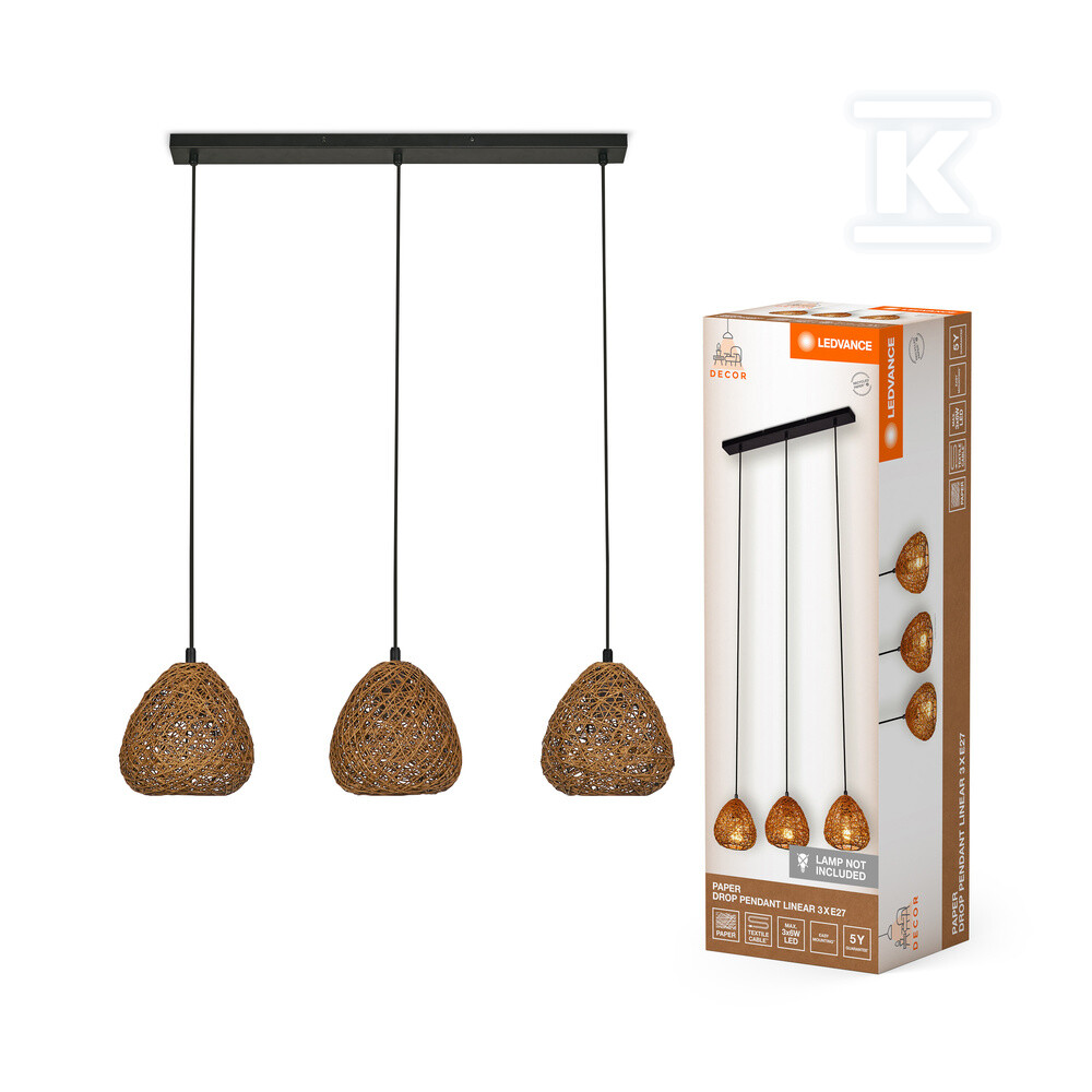 Oprawa Decor Paper Drop Pendant Linear - 4058075840782