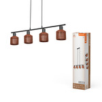 Oprawa dekoracyjna Decor Clay Windows Pendant LN 4XE27 Brown