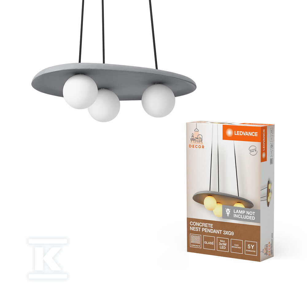 Oprawa dekoracyjna Decor Concrete Nest - 4058075841185