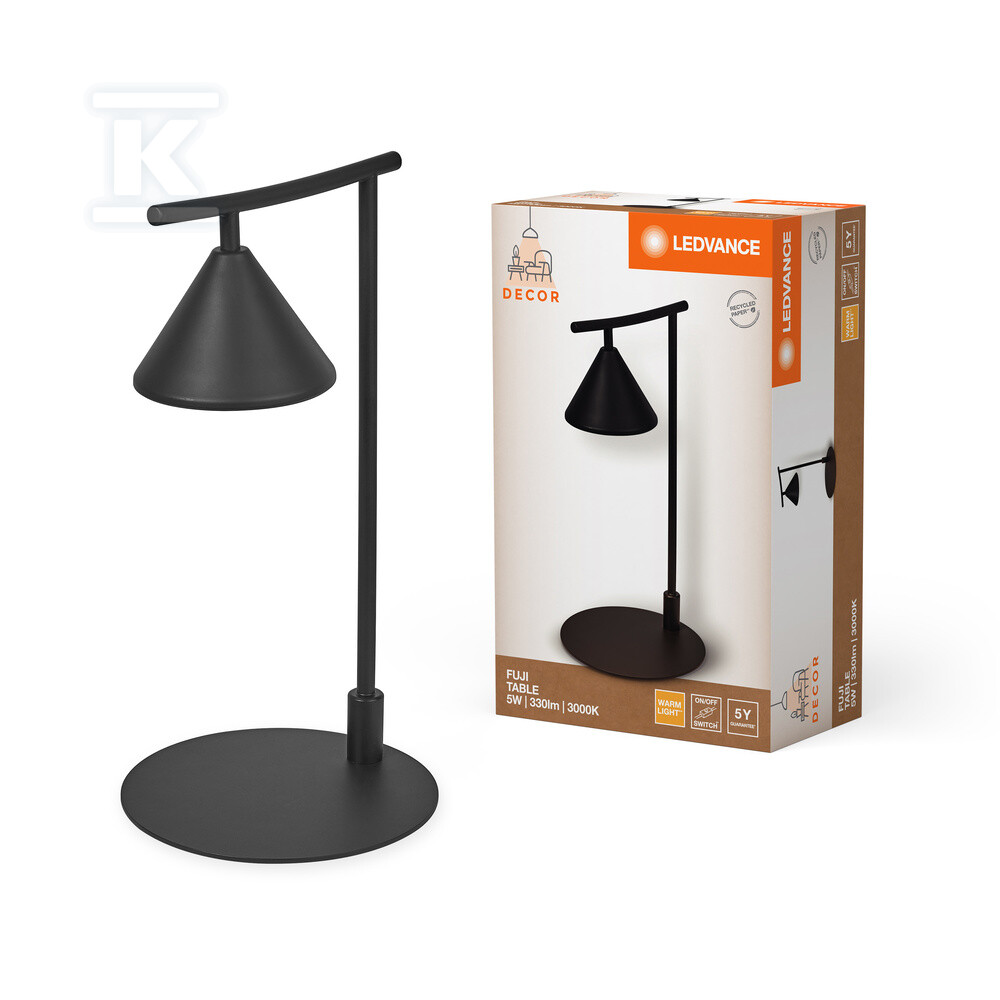 Лампа Decor Fuji Table 5W 930 Black - 4058075841789