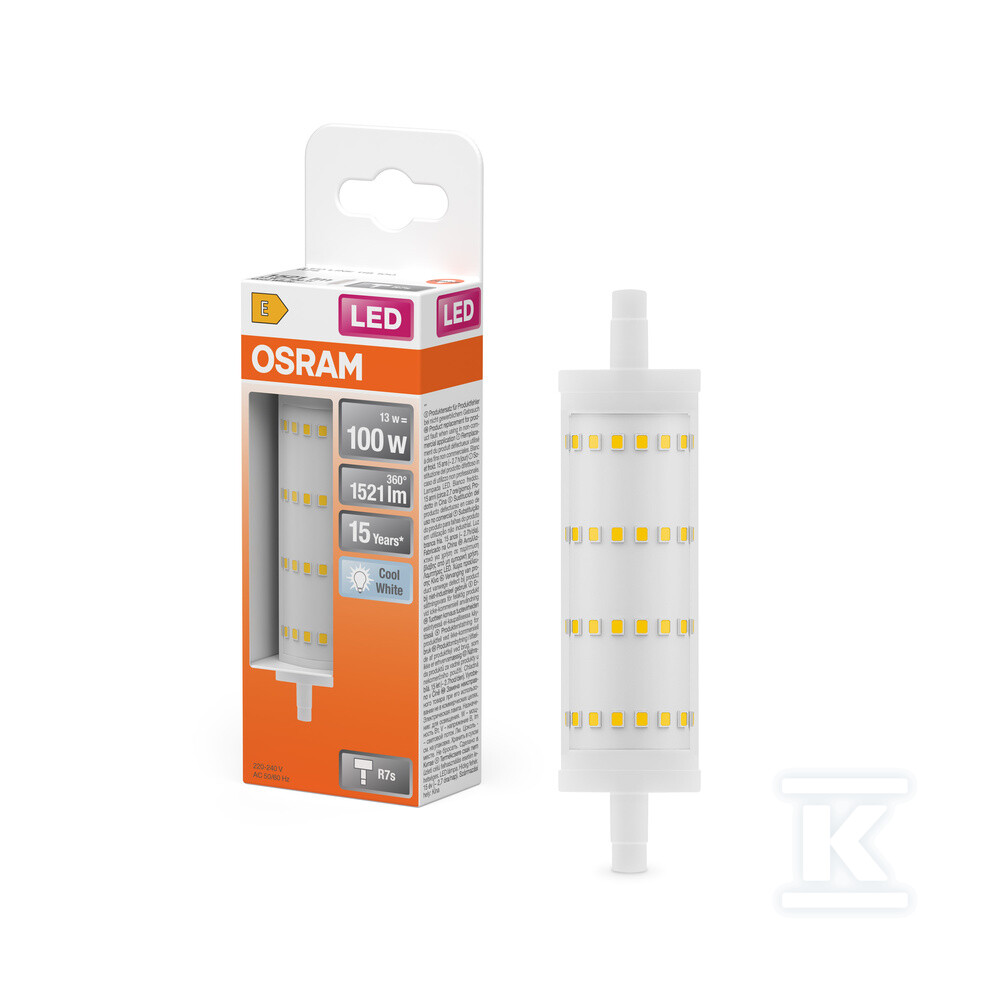 Żarnik LED LED LINE R7S 13W 840 Clear - 4099854022241