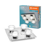 Світильник для ванної кімнати LED Orbis Flame 4X5.5W Click CCT IP44 Chrome