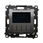Програмований термостат з дисплеєм з вн/зн датчиком температури, без зонда (модуль) 16(2) A, 230V~, колір: антрацит