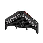 Zacisk rozdzielacza krosowego, PUSH IN, czarny, 1.5 mm2, 8 A, 250 V, liczba przyłączeń: 32, liczba poziomów: 8, TS 35 x 15, V-0, Poliwęglan, PRV 8 SW 35X15 RT/WS