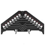Zacisk rozdzielacza krosowego, PUSH IN, czarny, 1.5 mm2, 8 A, 250 V, liczba przyłączeń: 32, liczba poziomów: 8, TS 35 x 7.5, V-0, Poliwęglan, PRV 8 SW 35X7.5 RT