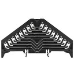 Zacisk rozdzielacza krosowego, PUSH IN, czarny, 1.5 mm2, 8 A, 250 V, liczba przyłączeń: 32, liczba poziomów: 8, TS 35 x 7.5, V-0, Poliwęglan, PRV 8 SW 35X7.5 WS