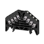 Zacisk rozdzielacza krosowego, PUSH IN, czarny, 1.5 mm2, 10 A, 250 V, liczba przyłączeń: 16, liczba poziomów: 4, TS 35 x 7.5, V-0, Poliwęglan, PRV 4 SW 35X7.5 WS