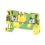 Zacisk PE, PUSH IN, zielony / żółty, 1.5 mm2, 500 V, liczba przyłączeń: 2, liczba poziomów: 1, TS 35, V-0, Wemid, A2C 1.5 PE