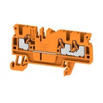 Blok zacisku przelotowego, PUSH IN, pomarańczowy, 2.5 mm2, 24 A, 800 V, liczba przyłączeń: 3, A3C 2.5 OR