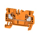 Blok zacisku przelotowego, PUSH IN, pomarańczowy, 2.5 mm2, 24 A, 800 V, liczba przyłączeń: 2, A2C 2.5 OR