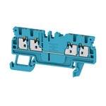 Blok zacisku przelotowego, PUSH IN, niebieski, 1.5 mm2, 17.5 A, 500 V, liczba przyłączeń: 4, A4C 1.5 BL
