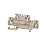 Zacisk modułowy wielorzędowy, PUSH IN, Ciemnobeżowy, 1.5 mm2, 500 V, liczba przyłączeń: 4, liczba poziomów: 2, TS 35, V-0, A2T 1.5