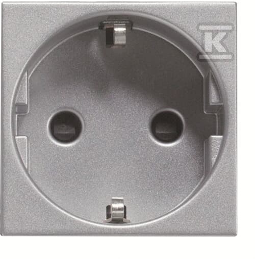 Gniazdo SCHUCKO 2P+Z Zenit srebrny - 2CLA228800N1301