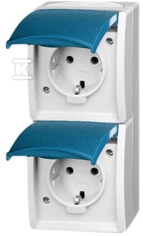 Gniazdo SCHUKO podwójne ze wstępnym - 2CKA002084A0729