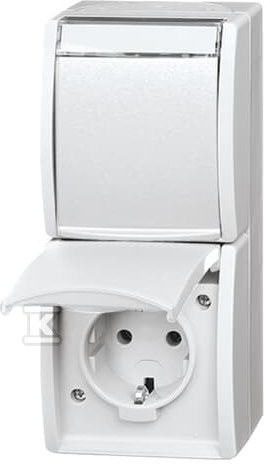 Gniazdo SCHUKO podwójne ze wstępnym - 2CKA002084A0714