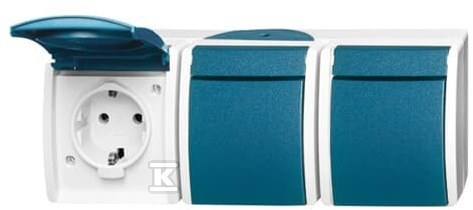 Gniazdo SCHUKO potrójne z klapką - 2CKA002084A0725