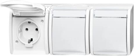 Gniazdo SCHUKO potrójne z klapką z - 2CKA002084A0716