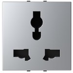 Gniazdo uniwersalne 2-modułowe Zenit srebrny N2239 PL