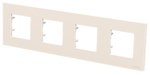 Ramka Basic 4-krotna 2+2+2+2-mod Zenit biały N2274.1 BL