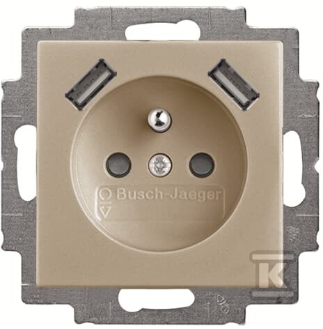 Gniazdo 230V z ładowarką 2x USB 20 - 2CKA002017A1899