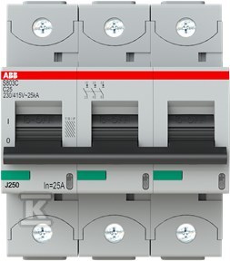 Wyłącznik nadmiarowo-prądowy, 3P, - 2CCS883001R0254