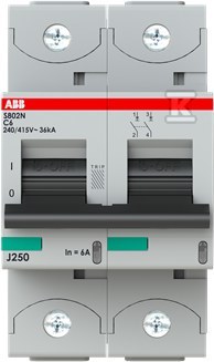 Wyłącznik nadmiarowo-prądowy, 2P, - 2CCS892001R0064