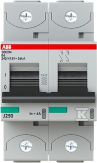 Wyłącznik nadmiarowo-prądowy, 2P, - 2CCS892001R0065