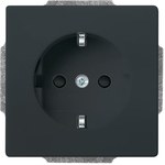 Gniazdo SCHUKO z przesłonami z szybkozłączami z uziemieniem, 2P+E Carat antracyt 20 EUCKS-81
