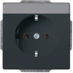 Gniazdo SCHUKO z polem opisowym z uziemieniem, 2P+E Carat, Future antracyt 20 EUN-81