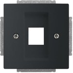 Nośnik RJ45 pojedynczy czarny mat 2561-885^Modyłowy