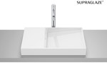 Umywalka HORIZON nablatowa DASH 60x38 cm biały połysk Supraglaze®