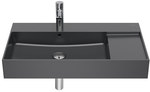 Umywalka INSPIRA SQUARE 800X490 FINECERAMIC ® ONYX