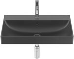Umywalka ONA ścienna 65x46 cm Fineceramic® CZARNY MAT