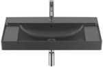 Umywalka ONA ścienna 80x46 cm Fineceramic® CZARNY MAT