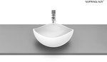 Umywalka OHTAKE nablatowa 37,5x37,5x17,5 cm Supraglaze®