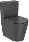 Miska WC INSPIRA Round do kompaktu Rimless BTW o/podwójny 600 mm onyx