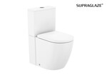 Miska WC Meridian do kompaktu Rimless 63 cm przyścienna BTW, o/podwójny SUPRAGLAZE
