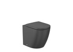 Miska WC Meridian stojąca przyścienna BTW Rimless 54 cm CZARNY MAT