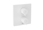 Bateria termostatyczna wannowo-prysznicowa podtynkowa z rozetą kwadratową 160x180mm biały mat, do ROCABOX