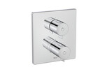 Bateria termostatyczna wannowo-prysznicowa podtynkowa z rozetą kwadratową 160x180mm chrom, do ROCABOX