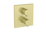 Bateria termostatyczna wannowo-prysznicowa podtynkowa z rozetą kwadratową 160x180mm PVD Brushed Gold, do ROCABOX