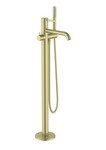 Bateria wolnostojąca wannowo-natryskowa z zestawem natryskowym PVD Brushed Gold