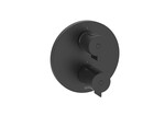 Bateria termostatyczna prysznicowa podtynkowa z rozetą okrągłą O160mm, czarny mat, do ROCABOX