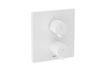 Bateria termostatyczna prysznicowa podtynkowa z rozetą kwadratową 160x180mm, biały mat, do ROCABOX
