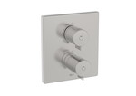 Bateria termostatyczna prysznicowa podtynkowa z rozetą kwadratową 160x180mm, PVD Inox, do ROCABOX