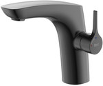 Bateria umywalkowa sztorcowa INSIGNIA brushed titanium black bez korka (COLD START), kolor: brushed titanium black