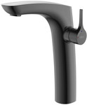 Bateria umywalkowa sztorcowa wysoka INSIGNIA brushed titanium black bez korka (COLD START), kolor: brushed titanium black