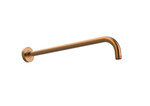 Ramię prysznicowe ścienne (rozeta okrągła) 400mm PVD Brushed Copper